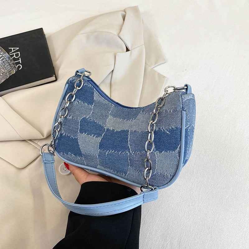 Denim Simple Shoulder Bag - Luxury Look