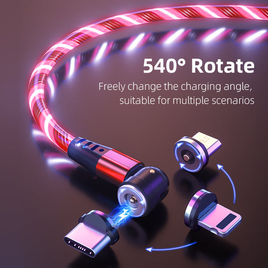 540 Rotate Luminous Magnetic Cable - Luxury Look
