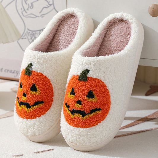 Halloween Pumpkin Warm Winter Slippers - Luxury Look