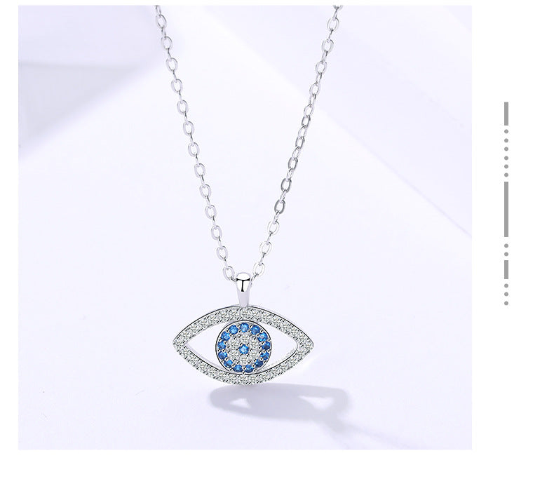 Silver Atmospheric Demon Eye Necklace - Luxury Look