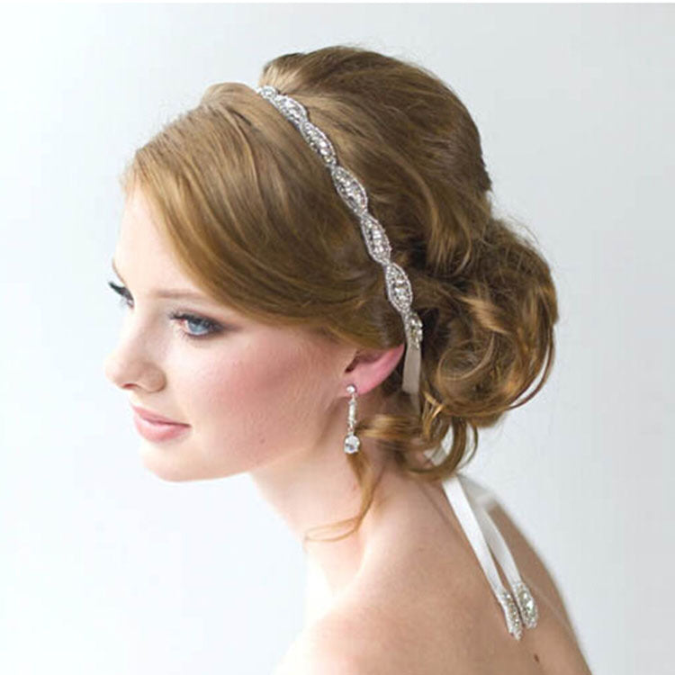 Luxury handmade crystal chaton bride hair band - Luxury Look