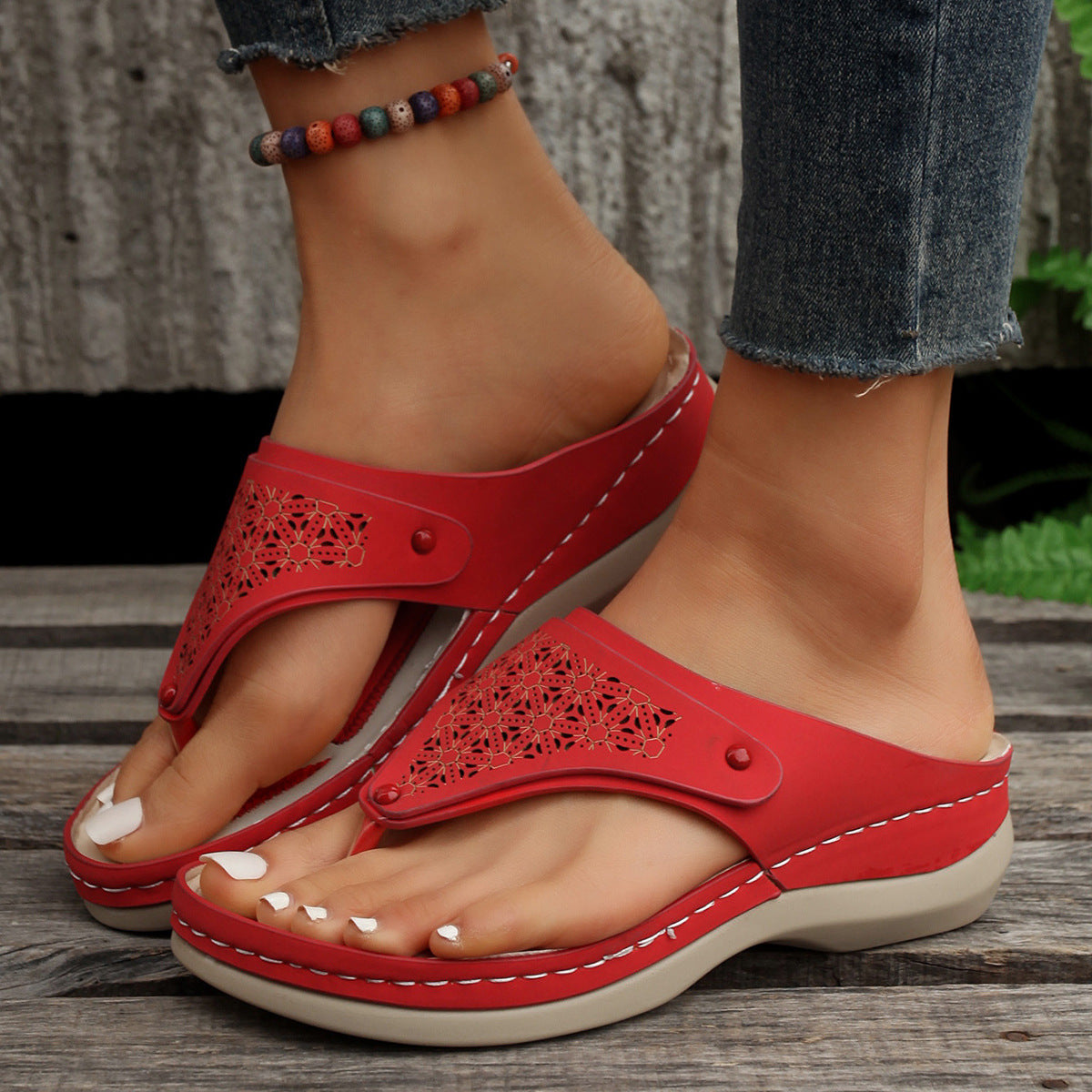 Women Outdoor Summer Flip Flops - Luxury Look