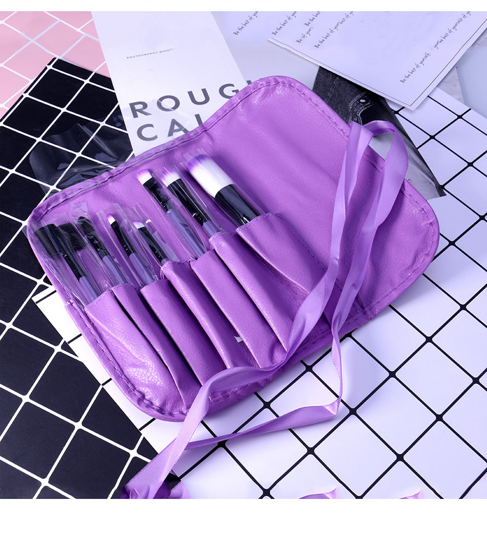 7 Portable Full Makeup Brushes - Luxury Look