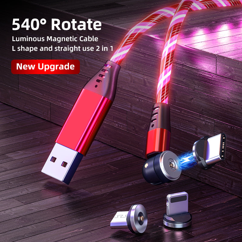 540 Rotate Luminous Magnetic Cable - Luxury Look