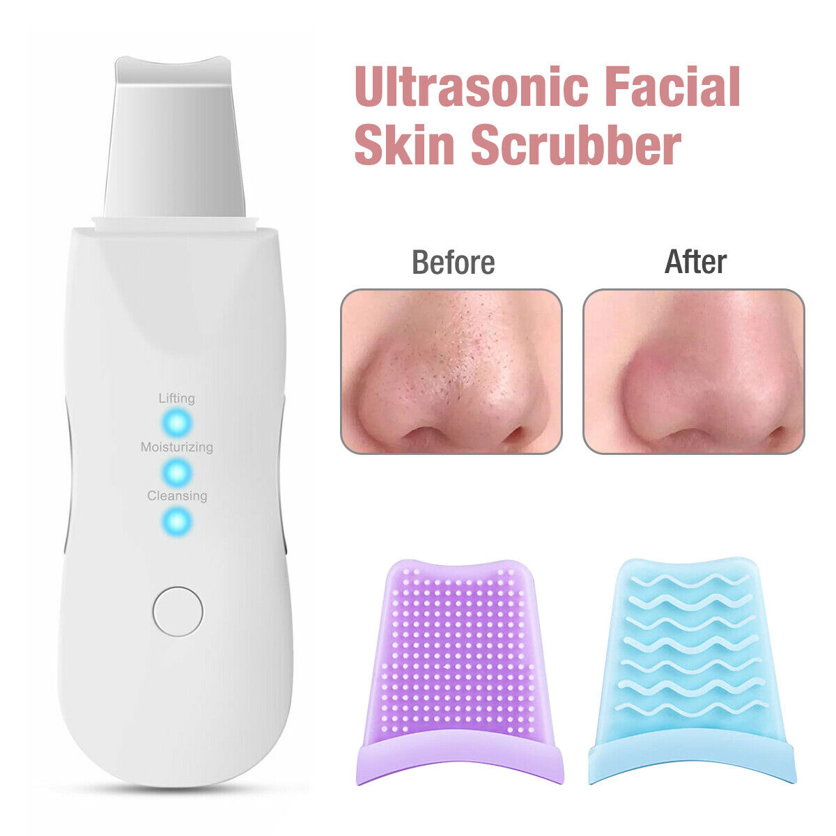 Ultrasonic Skin Scrubber Deep Facial Pore Cleaner - Luxury Look