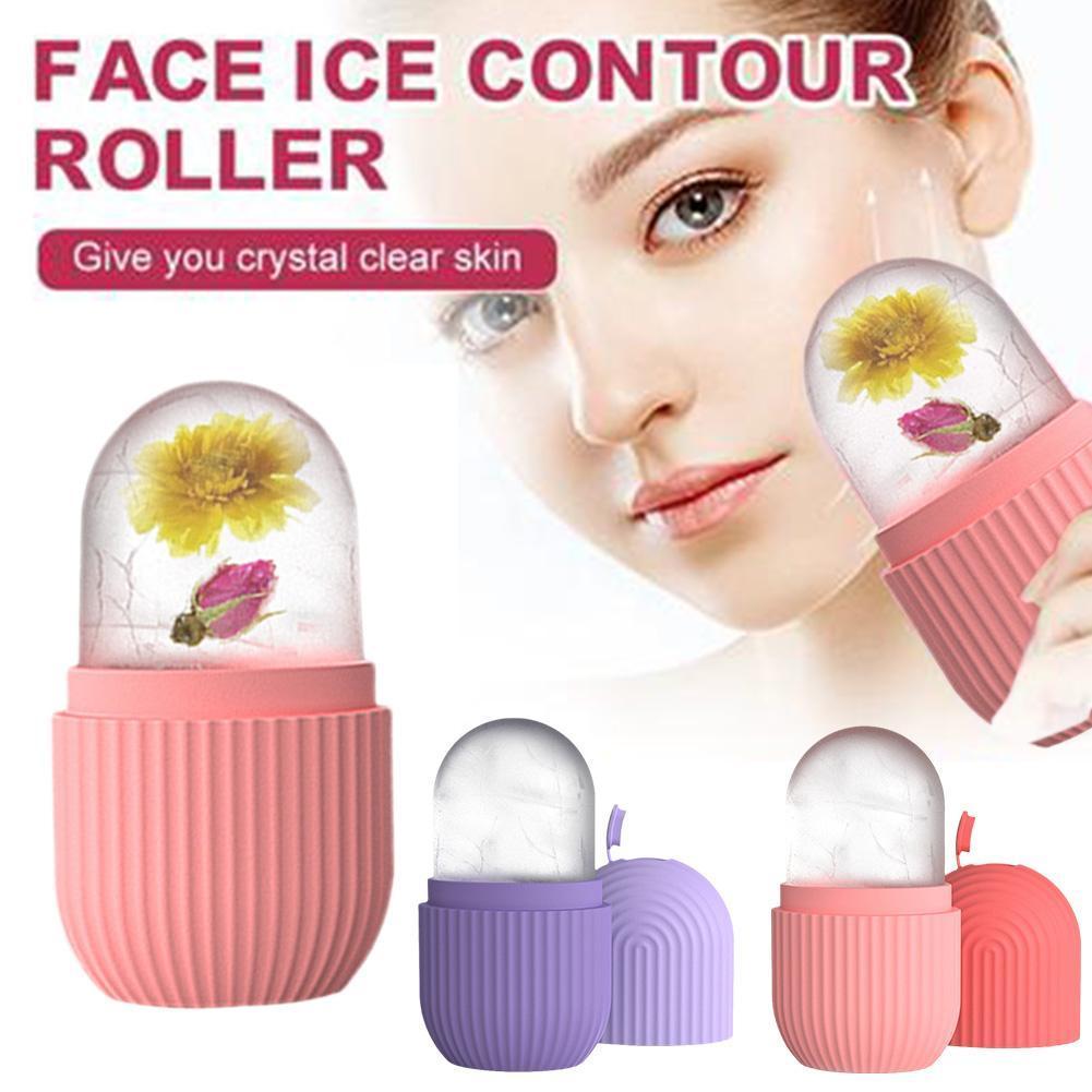 Silicone Ice Cube Tray Face Massager Roller - Luxury Look