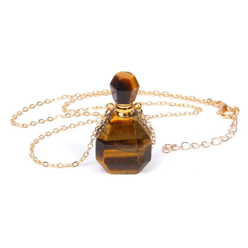 Perfume bottle crystal pendant necklace - Luxury Look