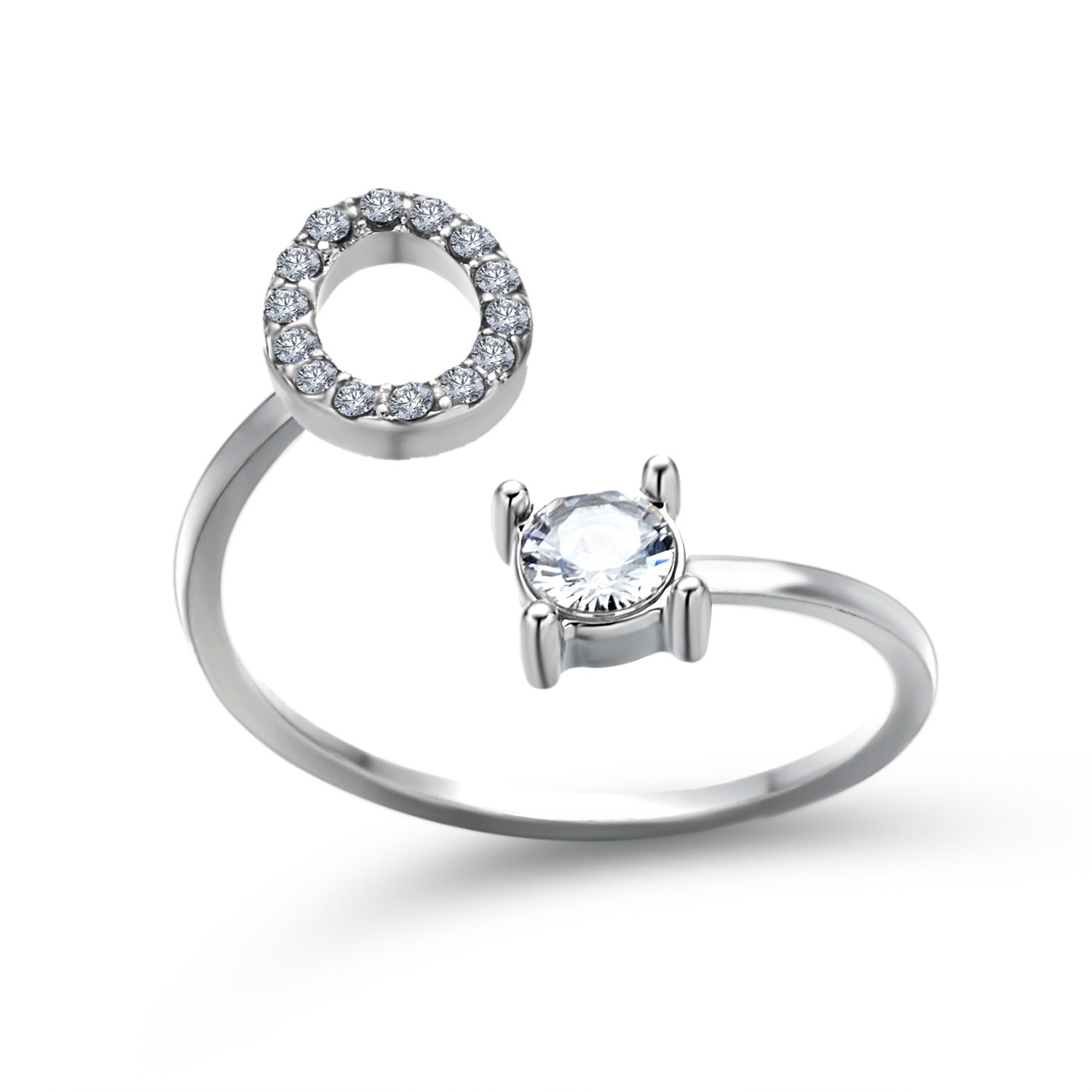 Elegant Adjustable 26 Initial Letter Ring - Luxury Look