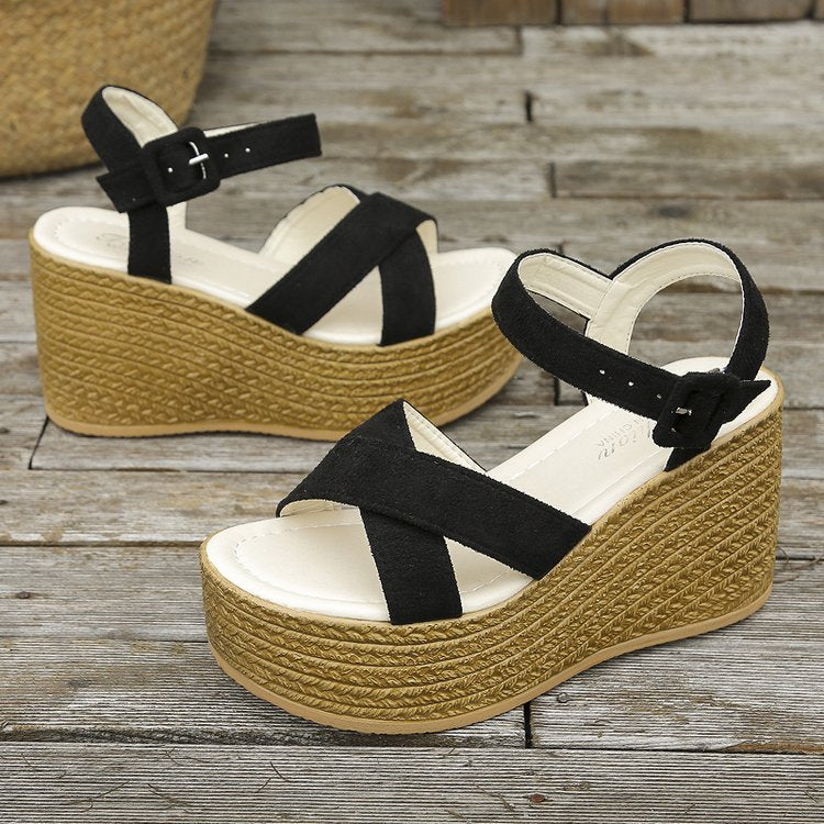 Women Summer Casual Non-slip Cross-strap Sandals - Luxury Look